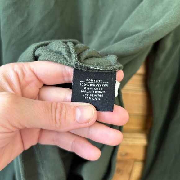 Men's DDX Dri-Duck Small Dark Green Quarter Zip Fleece Sweater Pullover‎ V-Neck - Picture 8 of 11